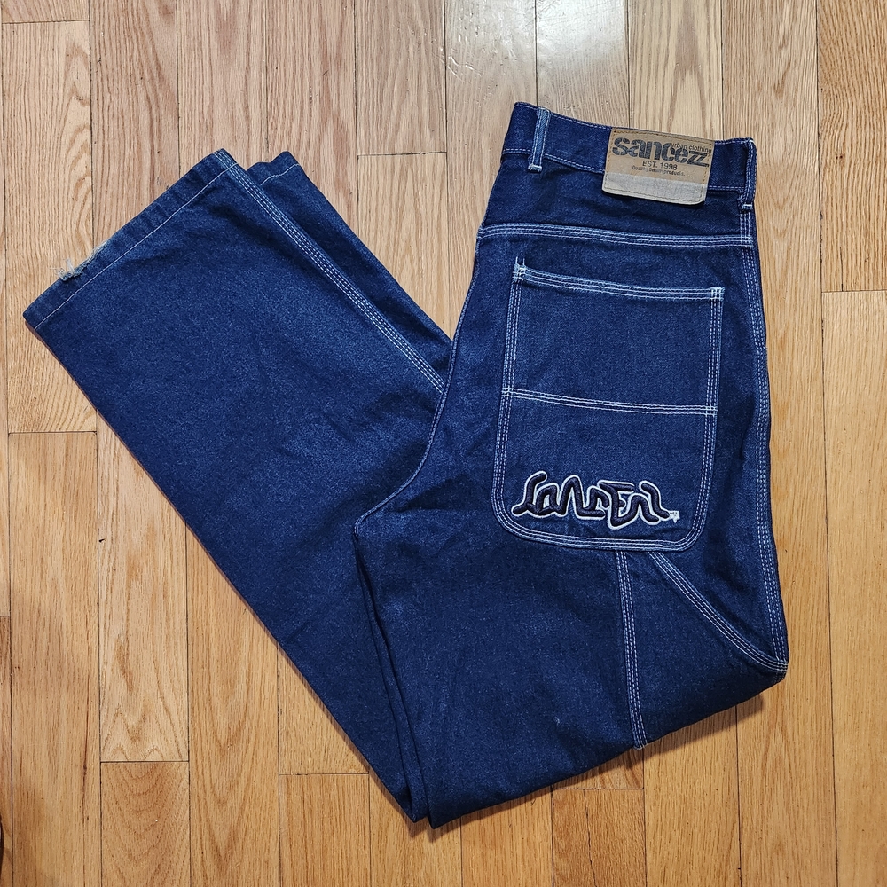 Y2k Sancezz Baggy Jeans Denim Blue Vintage